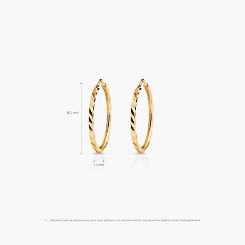 Kolczyki koła SAVICKI: złote